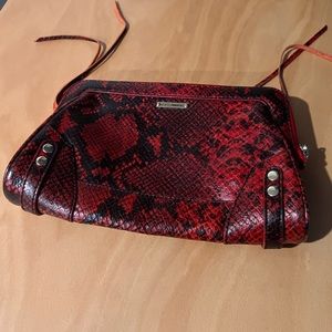 Rebecca Minkoff Red Snakeskin Clutch